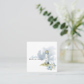 Restaurant Lighthouse  Quadratische Visitenkarte (Stehend Vorderseite)