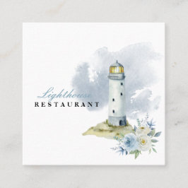 Restaurant Lighthouse  Quadratische Visitenkarte