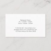 Restaurant-Logo | Kräuter und Gewürze auf Spoons Visitenkarte (Rückseite)