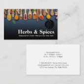 Restaurant-Logo | Kräuter und Gewürze auf Spoons Visitenkarte (Vorne/Hinten)
