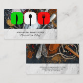 Restaurant-Logo | Kulinarische Künste | Gewürze Visitenkarte (Vorne/Hinten)