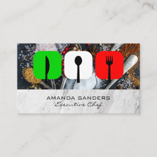 Restaurant-Logo   Kulinarische Künste   Gewürze Visitenkarte