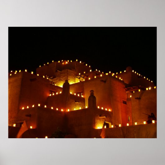 Restaurant Loretto mit Farolitos Poster (Vorne)