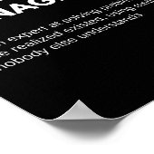 Restaurant-Manager Funny Definition Poster (Ecke)