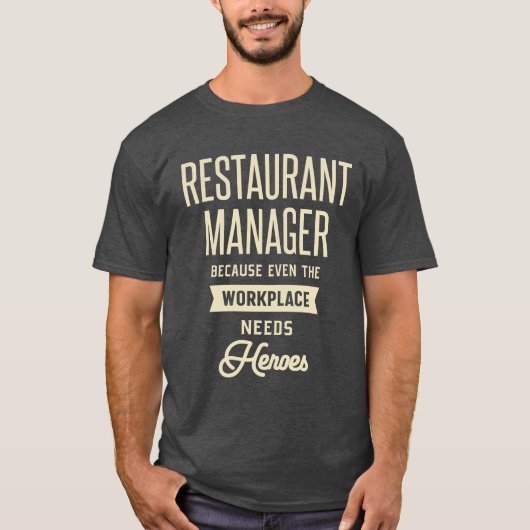 Restaurant Manager Geschenk Funny Job Titel Beruf T-Shirt (Vorderseite)