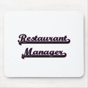 Restaurant-Manager-klassischer Job-Entwurf Mousepad