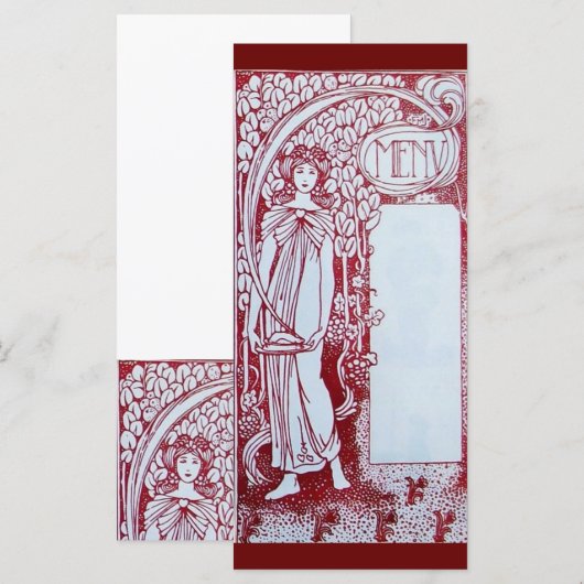 RESTAURANT MENU 2 RACK CARD MENÜKARTE (Vorne/Hinten)