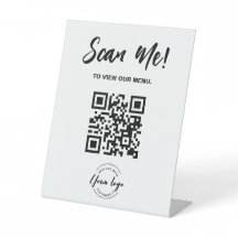 Restaurant Menü Custom QR Code Scan Me Logo