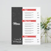 Restaurant-Menü-Flugblattvorlage (Stehend Vorderseite)