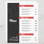 Restaurant Menu Flyer Template (Vorne/Hinten)