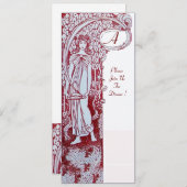 RESTAURANT MENU MONOGRAM, Dinner, Brunch Einladung (Vorne/Hinten)