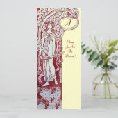 RESTAURANT MENU MONOGRAMM Brauner Abend, Brunch Einladung (Stehend Vorderseite)