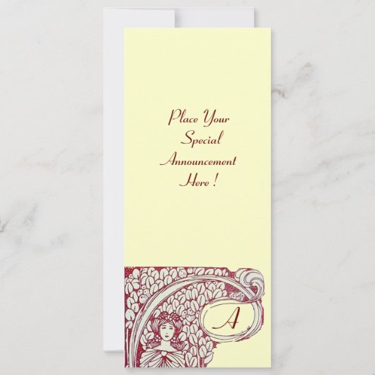 RESTAURANT MENU MONOGRAMM Brauner Abend, Brunch Einladung (Rückseite)