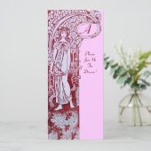 RESTAURANT MENU MONOGRAMM Rosa Braun Abendessen, B Einladung (Stehend Vorderseite)