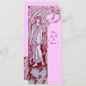 RESTAURANT MENU MONOGRAMM Rosa Braun Abendessen, B Einladung (Vorne/Hinten)