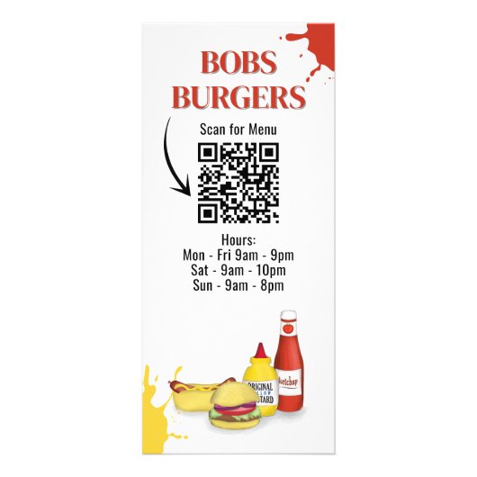 Restaurant Menü QR Code Custom (Vorne)