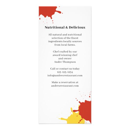 Restaurant Menü QR Code Custom (Hinten)