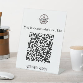 Restaurant-Menü-QR-Tischschild Sockelschild
