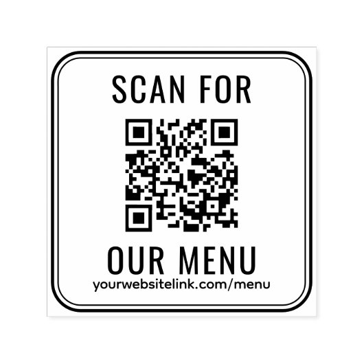 Restaurant-Menü-Website-QR-Code Permastempel (Design)