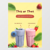 Restaurant Milk Shake Werbung Front Anzeige Fensteraufkleber (Blatt)