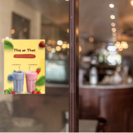 Restaurant Milk Shake Werbung Front Anzeige Fensteraufkleber