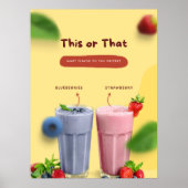 Restaurant Milk Shake Werbung Front Anzeige Poster (Vorne)