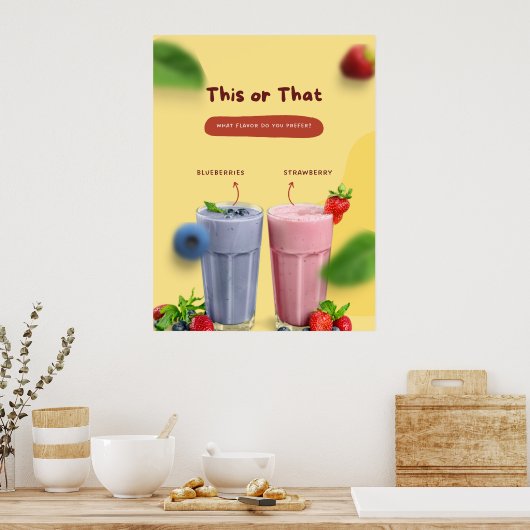 Restaurant Milk Shake Werbung Front Anzeige Poster (Küche)