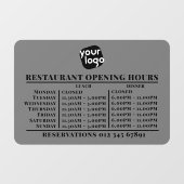 Restaurant mit individuellem Logo zum Mittagessen Fensteraufkleber (Blatt)