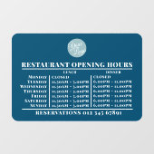Restaurant mit individuellem Logo zum Mittagessen Fensteraufkleber (Blatt)