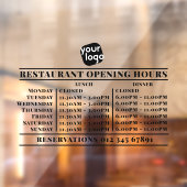 Restaurant mit individuellem Logo zum Mittagessen Fensteraufkleber (Blatt 2)