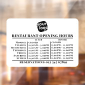 Restaurant mit individuellem Logo zum Mittagessen Fensteraufkleber (Blatt 2)