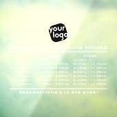 Restaurant mit individuellem Logo zum Mittagessen Fensteraufkleber (Blatt 3)