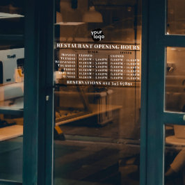 Restaurant mit individuellem Logo zum Mittagessen Fensteraufkleber