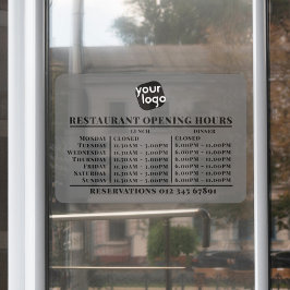 Restaurant mit individuellem Logo zum Mittagessen Fensteraufkleber