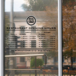 Restaurant mit individuellem Logo zum Mittagessen Fensteraufkleber