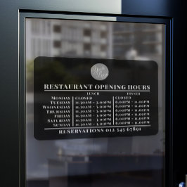 Restaurant mit individuellem Logo zum Mittagessen Fensteraufkleber