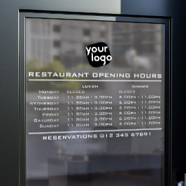 Restaurant mit individuellem Logo zum Mittagessen Fensteraufkleber