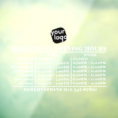 Restaurant mit individuellem Logo zum Mittagessen Fensteraufkleber (Blatt 3)