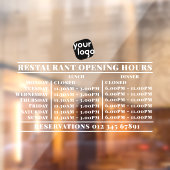 Restaurant mit individuellem Logo zum Mittagessen Fensteraufkleber (Blatt 2)