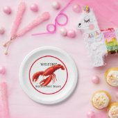 Restaurant mit Meeresfrüchten Empfang Red Hummer P Pappteller (Party)