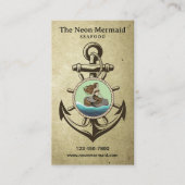 Restaurant mit Meeresfrüchten Visitenkarte (Vorderseite)