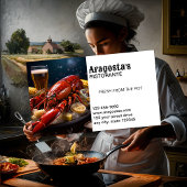 Restaurant mit Meeresfrüchten Visitenkarte