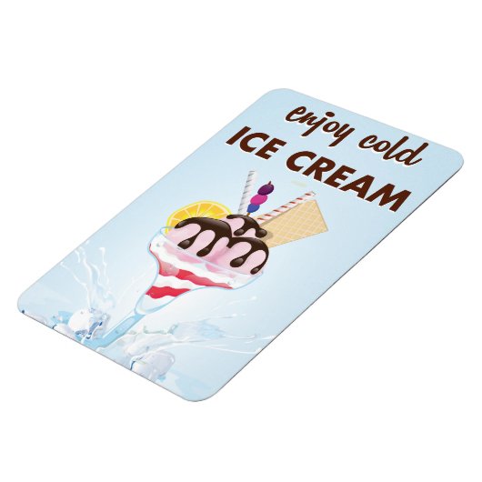 Restaurant mit Vintagem Eis Magnet (Linke Seite)