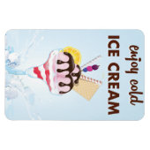 Restaurant mit Vintagem Eis Magnet (Horizontal)