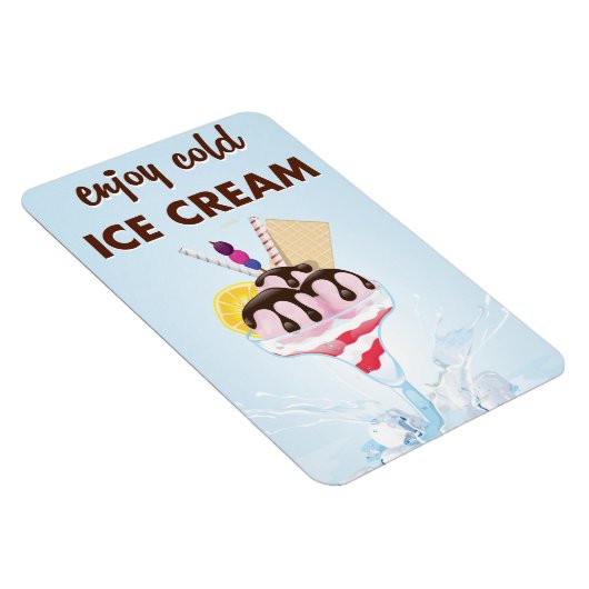 Restaurant mit Vintagem Eis Magnet (Rechte Seite)