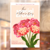 Restaurant Muttertagsbrunch Floral individualisier Fensteraufkleber (Blatt 2)