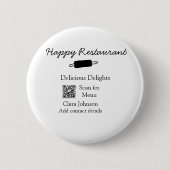 Restaurant Name Scan QR Menü hinzufügen Kontaktdat Button (Vorderseite)