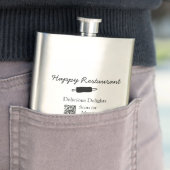 Restaurant Name Scan QR Menü hinzufügen Kontaktdat Flachmann (Beispiel)