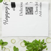 Restaurant Name Scan QR Menü hinzufügen Kontaktdat Geschirrtuch (Gefaltet)