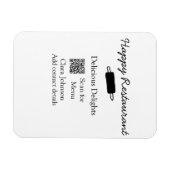 Restaurant Name Scan QR Menü hinzufügen Kontaktdat Magnet (Horizontal)